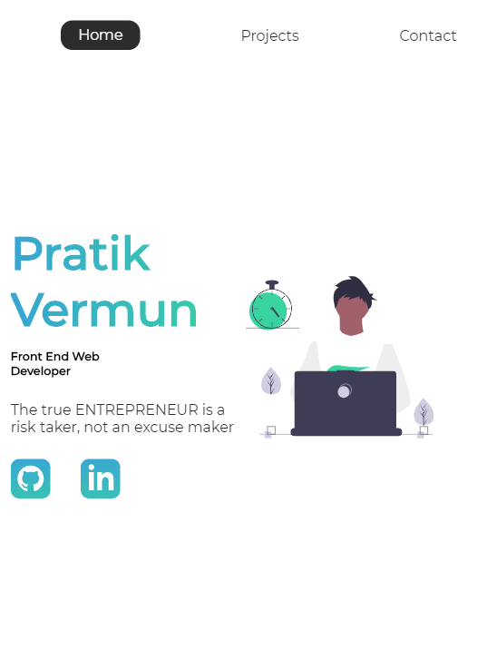 Portfolio website developed using vanilla javascrit and Sass